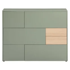 Voleo Highboard Naomi eichefarbig, taupegrün  Sale