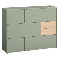 Voleo Highboard Naomi eichefarbig, taupegrün  Sale