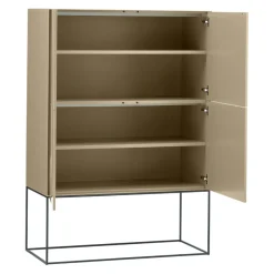 Piure Highboard Nex Hochglanz 45 Taupe Outlet