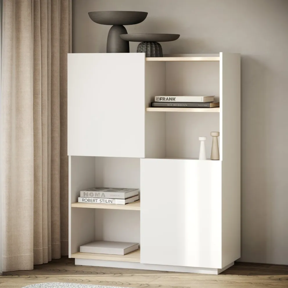 Temahome Highboard Nina eichefarbig, weiss Online