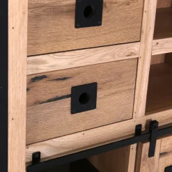 Ambia Home Highboard Oak Island eichefarbig Clearance