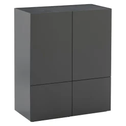 Edition Highboard Pan dunkelgrau, schwarz