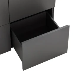 Edition Highboard Pan dunkelgrau, schwarz