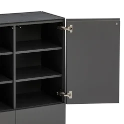 Edition Highboard Pan dunkelgrau, schwarz