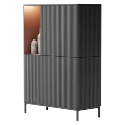Edition Highboard Ron rostrot, schwarz Hot