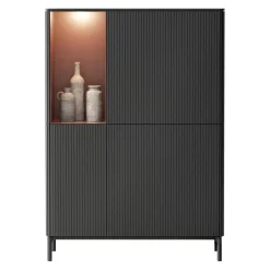 Edition Highboard Ron rostrot, schwarz Hot
