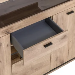 Livetastic Highboard Ruben eichefarbig, schwarz Clearance