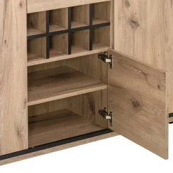 Livetastic Highboard Ruben eichefarbig, schwarz Clearance