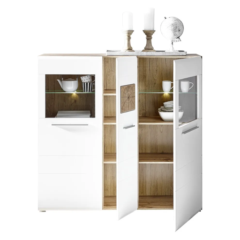 Hom'In Highboard Savona eichefarbig Discount