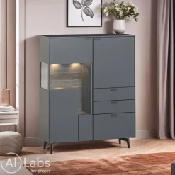 Venjakob Highboard Sentino 3000 36 Schiefergrau Hot