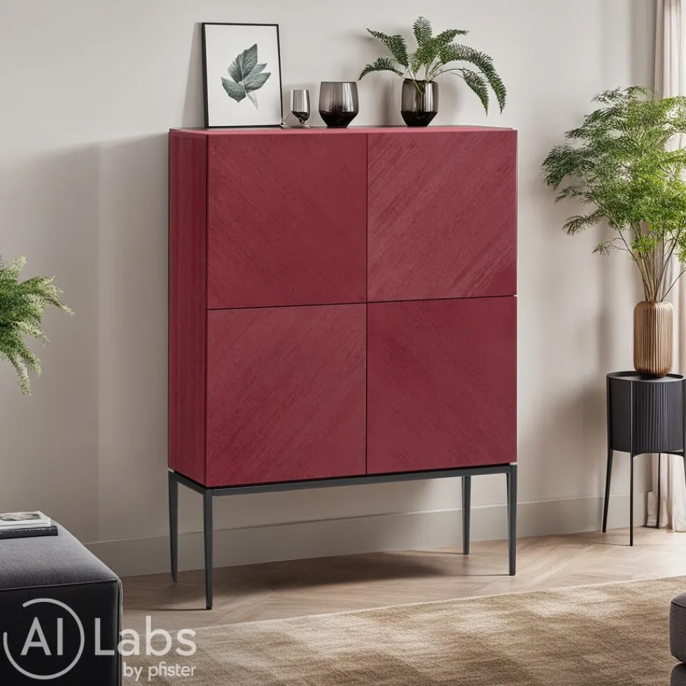 Ambia Home Highboard Sumatra dunkelrot Discount