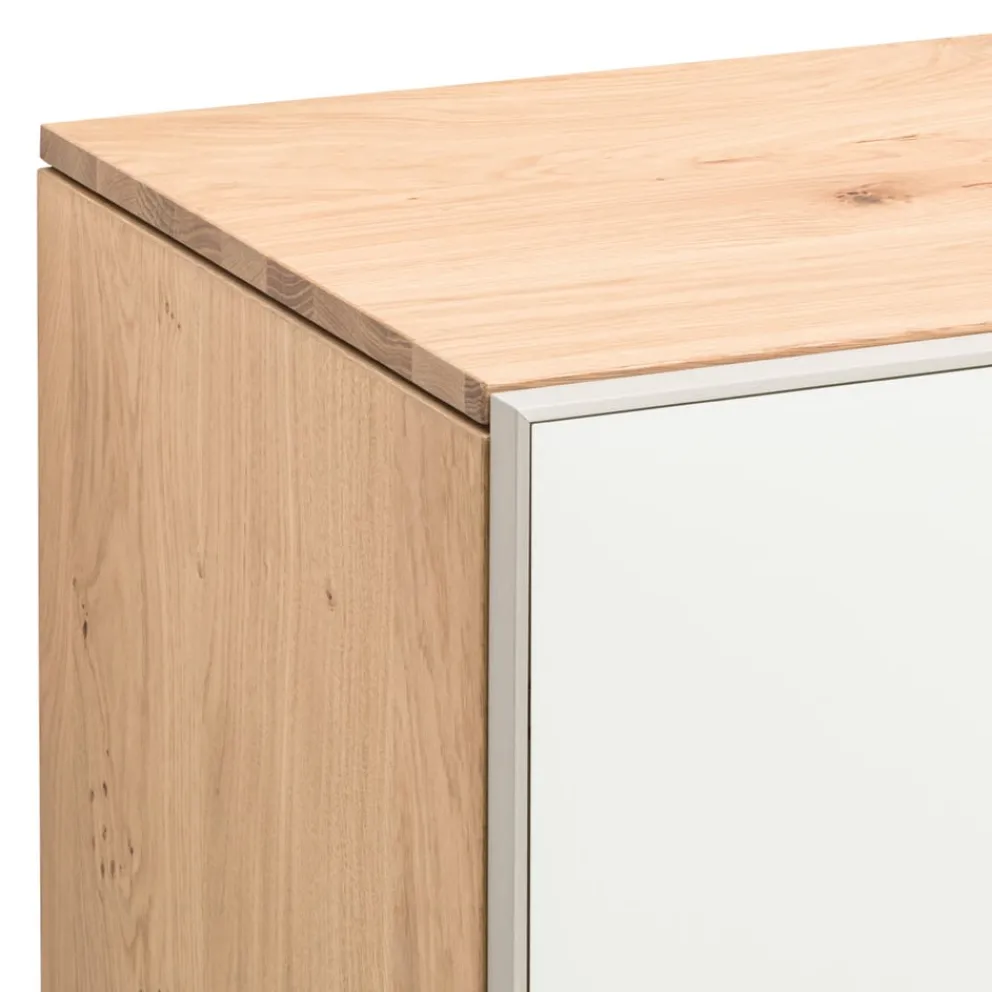 VOGLAUER Highboard valpin eichefarbig, weiss