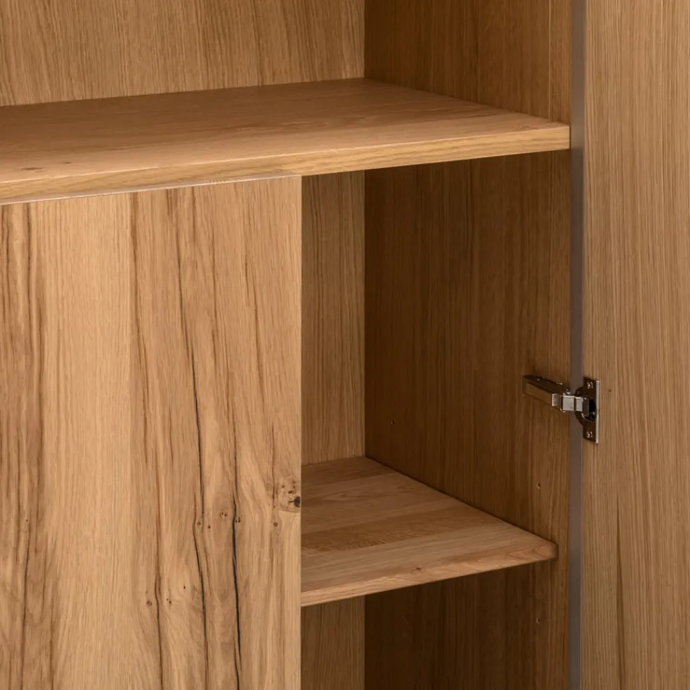 VOGLAUER Highboard valpin eichefarbig, weiss