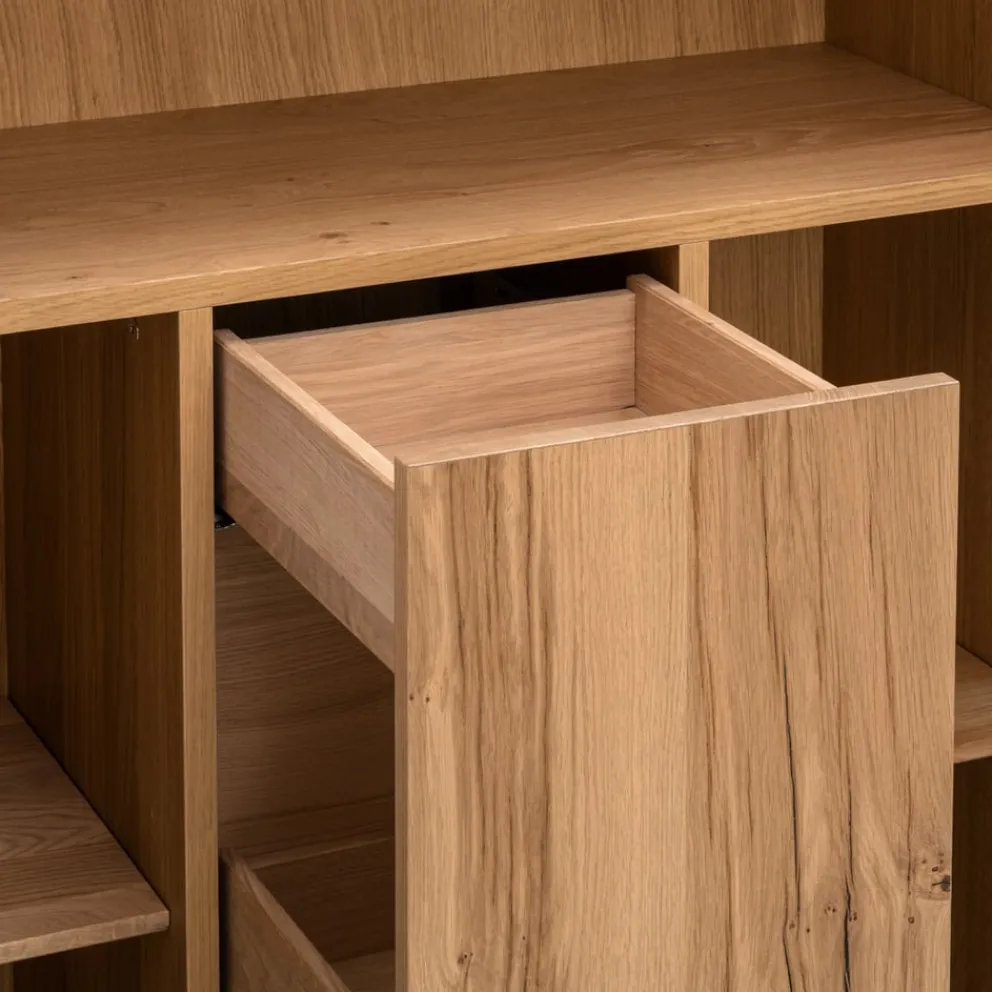 VOGLAUER Highboard valpin eichefarbig, weiss
