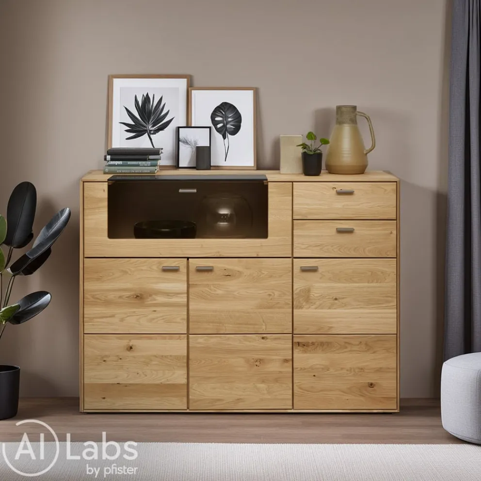 VALNATURA Highboard Venturo eichefarbig Clearance