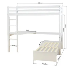Hoppekids Hochbett Eco Dream weiss New