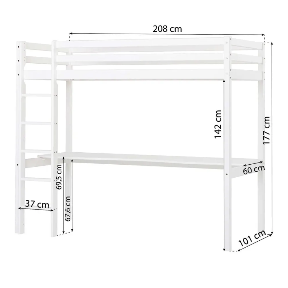 Hoppekids Hochbett Eco Dream weiss Outlet