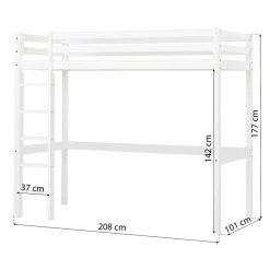 Hoppekids Hochbett Eco Dream weiss Hot