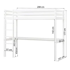 Hoppekids Hochbett Eco Dream weiss Clearance