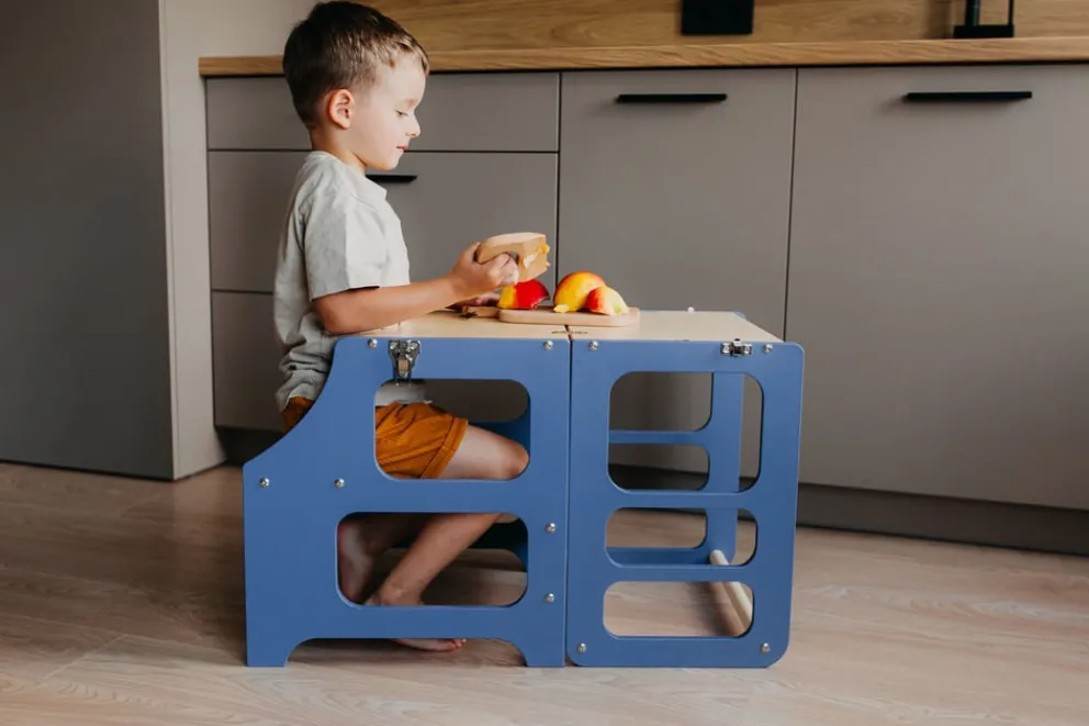 Duck Woodworks Hochstuhl Stende blau Best