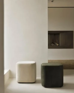 Ethnicraft Hocker Cube olivgrün New