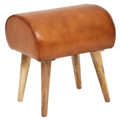 MID.YOU Hocker Leder braun New