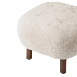 &Tradition Hocker Little Petra Sheepskin Moonlight, walnuss Online