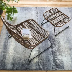 Van der Leeden Hocker Lounge braun