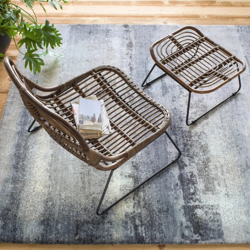 Van der Leeden Hocker Lounge braun