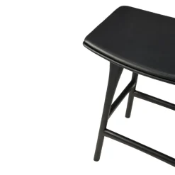 Ethnicraft Hocker Osso schwarz New