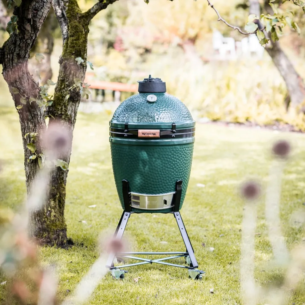 Big Green Egg Holzkohlegrill Medium BBQ dunkelgrün Clearance