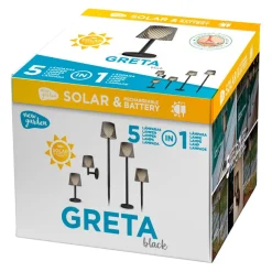 newgarden 5in1 Solarleuchte Greta schwarz Sale
