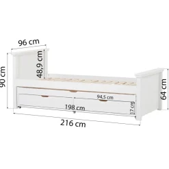 Hoppekids Kinderbett Deluxe weiss Best