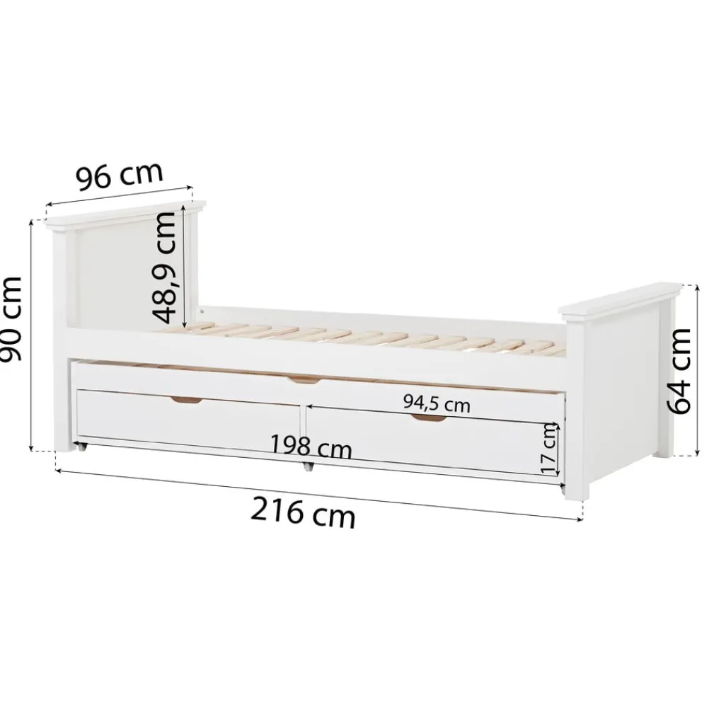 Hoppekids Kinderbett Deluxe weiss Clearance