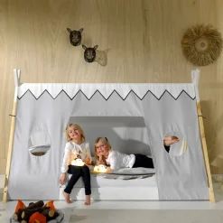 MID.YOU Kinderbett Tipi kieferfarbig, weiss Discount