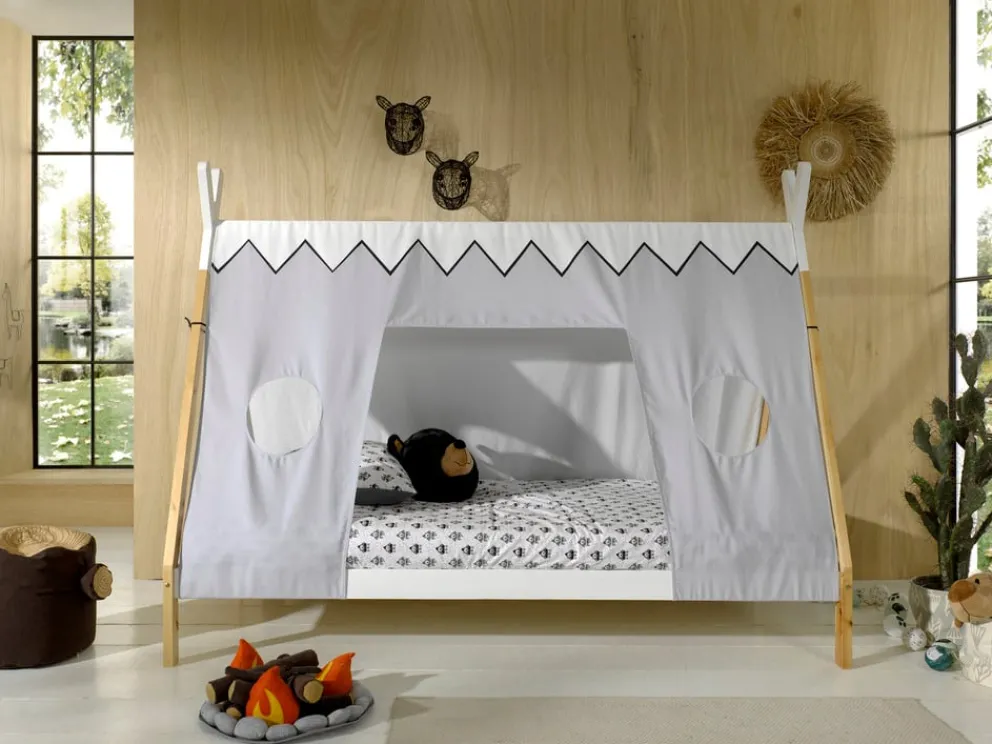 MID.YOU Kinderbett Tipi eichefarbig, weiss Sale