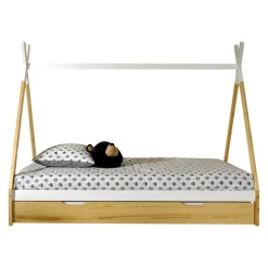 MID.YOU Kinderbett Tipi eichefarbig, weiss Sale