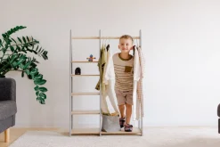 Duck Woodworks Kinderkleiderschrank Misa grau Hot