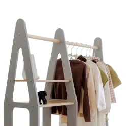 Duck Woodworks Kinderkleiderschrank Misa grau Hot