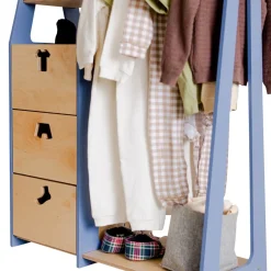 Duck Woodworks Kinderkleiderschrank Misa blau Online