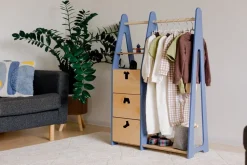 Duck Woodworks Kinderkleiderschrank Misa blau Online