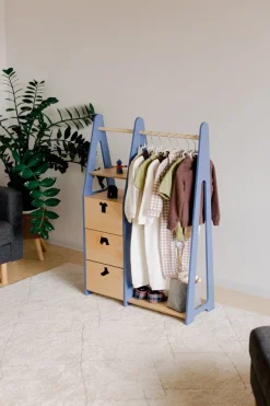 Duck Woodworks Kinderkleiderschrank Misa blau Online