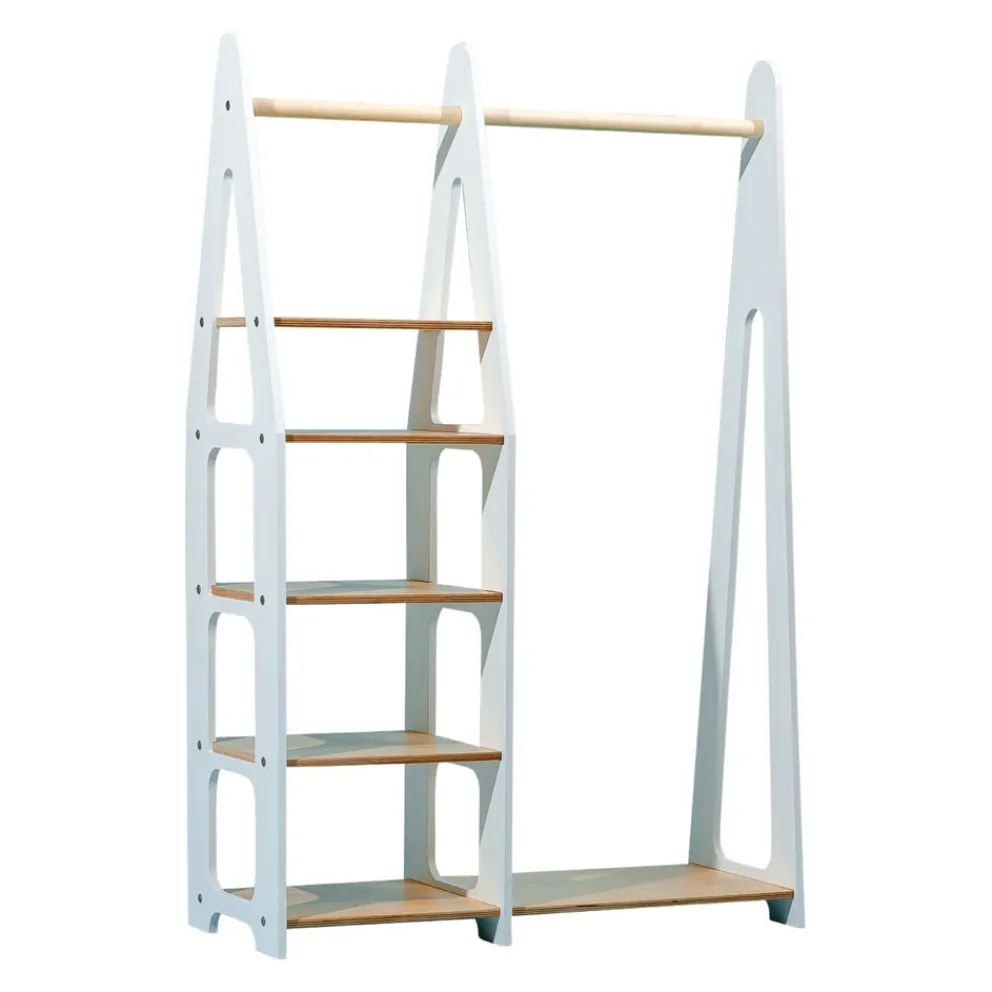 Duck Woodworks Kinderkleiderschrank Misa weiss