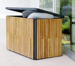 Cane-line Kissenbox Combine lava grey, teakfarbig Outlet