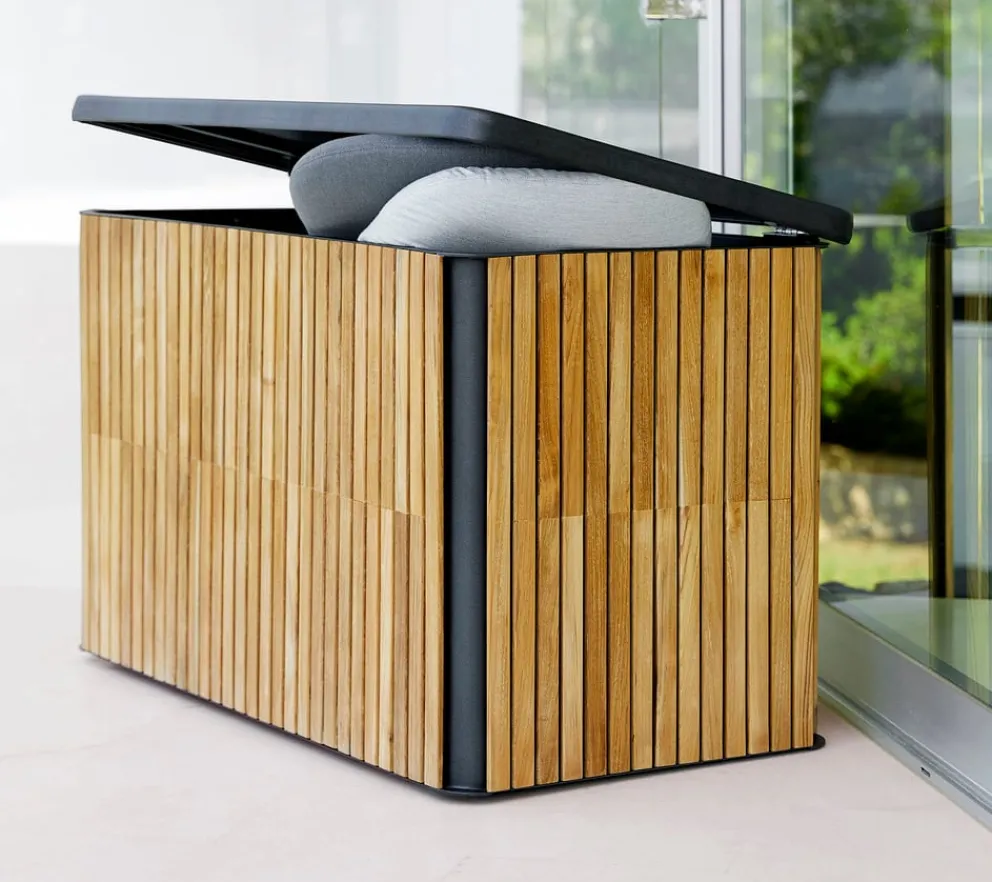 Cane-line Kissenbox Combine lava grey, teakfarbig Outlet