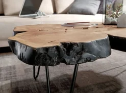 MID.YOU Klubtisch Bagli anthrazit, hellbraun Sale