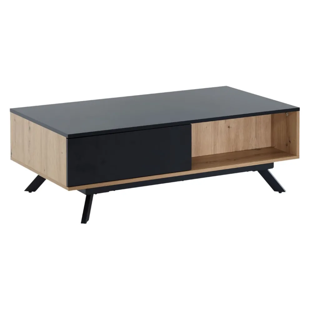MID.YOU Klubtisch Eiche Dekor braun, schwarz Discount