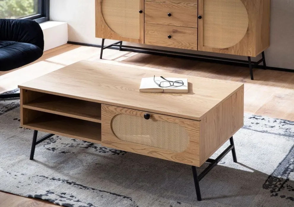 MID.YOU Klubtisch Eiche Dekor hellbraun Outlet