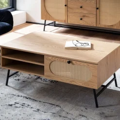MID.YOU Klubtisch Eiche Dekor hellbraun Outlet