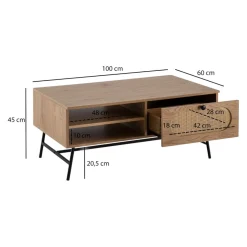 MID.YOU Klubtisch Eiche Dekor hellbraun Outlet